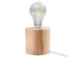 Lampada Da Tavolo In Legno Salgado 1Xe27 15W Legna 10X10X10Cm Sollux Lighting