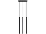Lampada A Sospensione Pastelo 3 Nero 3Xg9 8W Acciaio 90X5X30Cm Sollux Lighting