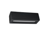 Lampada Da Parete In Ceramica Vega Nero 1Xe27 15W Ceramica/Vetro 9.5X9.5X32.5Cm Sollux Lighting