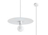Lampada A Sospensione Flavio Bianco 1Xe27 15W Acciaio 105X40X40Cm Sollux Lighting