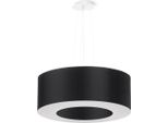 Lampadario Saturno 50 Nero 5Xe27 15W Tessuto/Pvc/Acciaio 112X50X50Cm Sollux Lighting