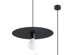 Lampada A Sospensione Flavio Nero 1Xe27 15W Acciaio 105X40X40Cm Sollux Lighting