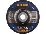 Rhodius Alphaline Ksm Disco Abrasivo 125 X 7,0 X 22,23 Mm Acciaio 5 Pz