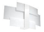 Lampada Da Parete Celia Bianco 2Xg9 8W Acciaio/Vetro 23X7X42Cm Sollux Lighting