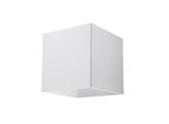 Lampada Da Parete Quad 1 Bianco 1Xg9 8W Alluminio 10X12X10Cm Sollux Lighting