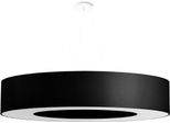 Lampadario Saturno 90 Nero 8Xe27 15W Tessuto/Pvc/Acciaio 112X90X90Cm Sollux Lighting