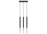 Lampada A Sospensione Mozaica 3L Nero/Cromo 3Xg9 8W Acciaio 90X5X30Cm Sollux Lighting