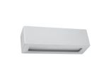 Lampada Da Parete In Ceramica Vega Grigio 1Xe27 15W Ceramica/Vetro 9.5X9.5X32.5Cm Sollux Lighting