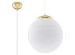 Lampada A Sospensione Ugo 30 Oro 1Xe27 15W Acciaio/Vetro 120X30X30Cm Sollux Lighting