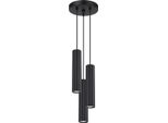 Lampada A Sospensione Karbon 3P Nero 3Xgu10 10W Alluminio 108X19.5X19.5Cm Sollux Lighting