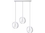 Lampada A Sospensione Titran 3 BiałA 3Xe27 15W Acciaio 110X5X56Cm Sollux Lighting