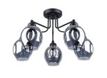 Lampadario Fillan 5 Nero 5Xe27 15W Acciaio 36X59X59Cm Sollux Lighting