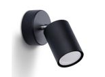 Lampada Da Parete Lemmi 1 Nero 1Xgu10 10W Acciaio 18.5X8X8Cm Sollux Lighting