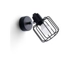 Lampada Da Parete Beluci 1 Nero 1Xe14 10W Acciaio 18X15X14Cm Sollux Lighting