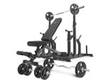 Marbo Sport - Set MS2_2.0_83KG | Panca Bifacciale + Cavalletti Regolabili + Barra E Piatto Pesi 83 Kg