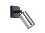 Lampada A Parete Winx Nero/Cromo 1Xgu10 10W Acciaio 18.5X8X8Cm Sollux Lighting