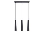 Lampada A Sospensione Prysm 3L Nero 3Xg9 8W Acciaio 120X5X45Cm Sollux Lighting