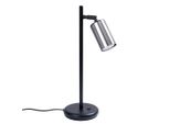 Lampada Da Tavolo Winx Nero/Cromo 1Xgu10 10W Acciaio 44X15X13Cm Sollux Lighting