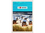 Vianmo Insegna In Legno 18X12 Cm Ostsee StrandköRbe Strand