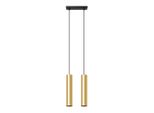 Lampada A Sospensione Lagos 2 Oro Lucido 2Xgu10 10W Acciaio 90X6X30Cm Sollux Lighting