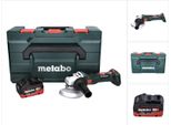Metabo W 18 Lt Bl 11-125 Smerigliatrice Angolare A Batteria 18 V 125 Mm Brushless + 1X Batteria 5,5 Ah + Valigetta Metabox - Senza Caricabatterie