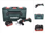 Metabo W 18 Lt Bl 11-125 Smerigliatrice Angolare A Batteria 18 V 125 Mm Brushless + 1X Batteria 8,0 Ah + Metabox - Senza Caricabatterie