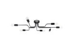 Lampadario Vector 8 Nero 8Xe27 15W Acciaio 15.5X56X103Cm Sollux Lighting