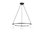 Lampadario Yoli 3 3Xg9 8W Acciaio/Vetro 98X65X65Cm Sollux Lighting