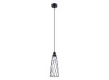 Lampada A Sospensione Suba 1 Nero 1Xe14 10W Acciaio 139X12X12Cm Sollux Lighting
