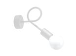 Lampada Da Parete Loop Bianco 1Xe27 15W Acciaio 20X8X25Cm Sollux Lighting