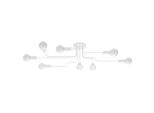 Lampadario Vector 8 Bianco 8Xe27 15W Acciaio 15.5X56X103Cm Sollux Lighting