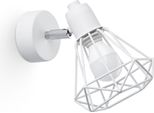 Lampada Da Parete Artemis 1 Bianco 1Xe14 10W Acciaio 18X15X18Cm Sollux Lighting