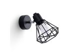 Lampada Da Parete Artemis 1 Nero 1Xe14 10W Acciaio 18X15X18Cm Sollux Lighting