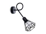 Lampada Da Parete Artemis 1S Nero 1Xe14 10W Acciaio 30X28X15Cm Sollux Lighting