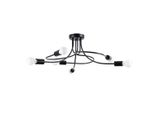 Lampadario Levar 6 Nero 6Xe27 15W Acciaio 29X66X69Cm Sollux Lighting