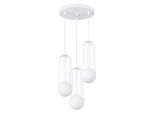 Lampada A Sospensione Brina 3P Bianco 3Xg9 8W Acciaio 115X34X34Cm Sollux Lighting