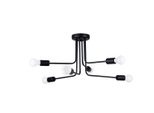 Lampadario Norah 6 Nero 6Xe27 15W Acciaio 33X68X68Cm Sollux Lighting