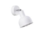 Lampada Da Parete Elba Bianco 1Xe27 15W Acciaio 17X11X19Cm Sollux Lighting