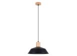 Lampada A Sospensione Fano Nero 1Xe27 15W Acciaio 120X34X34Cm Sollux Lighting