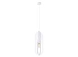 Lampada A Sospensione Nicus 1 Bianco 1Xe27 15W Acciaio 140X11X11Cm Sollux Lighting