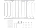 Succebuy Cancelletto Di Sicurezza Per Bambini Extra Largo Da 29,5" A 53"", Cancelletto Di Sicurezza Per Cani Alto 30"" Per Scale E Porte, Cancelletto Di Sicurezza A Chiusura Automatica Per Bambini E Animali Domestici Con Set Di Montaggio A Spinta E A Parete, Bianco"