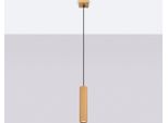 Lampada A Sospensione Karbon 1 Oro 1Xgu10 10W Alluminio 118X8X8Cm Sollux Lighting