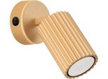 Lampada Da Parete Karbon Oro Con Interruttore 1Xgu10 10W Alluminio 16X8X8Cm Sollux Lighting
