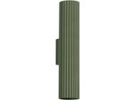 Lampada Da Parete Karbon 30 Verde Oliva 2Xgu10 10W Alluminio 30X8.5X6.5Cm Sollux Lighting