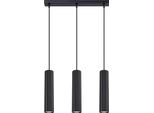Lampada A Sospensione Karbon 3L Nero 3Xgu10 10W Alluminio 98X6.5X45Cm Sollux Lighting