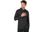 Maine - Camicia Da Uomo A Maniche Lunghe DH7470 (M) (Nero)