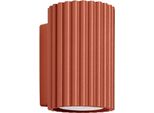 Lampada Da Parete Karbon 10 Rosso Ocra 1Xgu10 10W Alluminio 10X8.5X6.5Cm Sollux Lighting