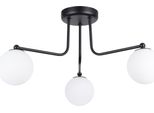 Lampadario Astral 3 Nero 3Xg9 8W Acciaio/Vetro 29X62X62Cm Sollux Lighting