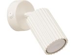 Lampada Da Parete Karbon Beige Con Interruttore 1Xgu10 10W Alluminio 16X8X8Cm Sollux Lighting