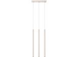 Lampada A Sospensione Pastelo 3 Beige 3Xg9 8W Acciaio 94X5X30Cm Sollux Lighting